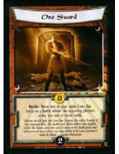One Sword  - Battle: Move one of your units from this battle to a battle where the opposing player's army has one or more units.