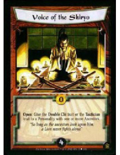 Voice of the Shiryo  - Open: Give the Double Chi trait or the Tactician trait tot a Personality with one or more Ancestors.