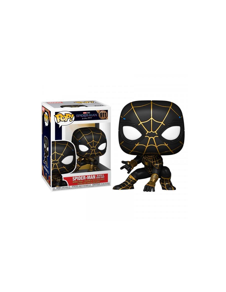 Pop Spider-man traje negro y dorado: Spider-man no way home  - Figura Funko Pop Spider-Man: No Way Home - Spider-Man (Black &amp