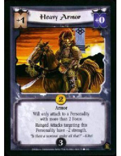 Heavy Armor  - Armor Will only attach to a Personality with more than 2 Force. Ranged Attacks targeting this Personality have -2