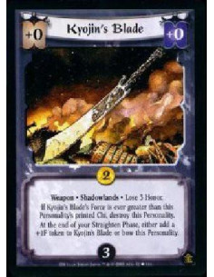 Kyojin's Blade - Weapon * Shadowlands * Lose 3 Honor. If Kyojin's Blade's Force is ever greater than this Personality's printed
