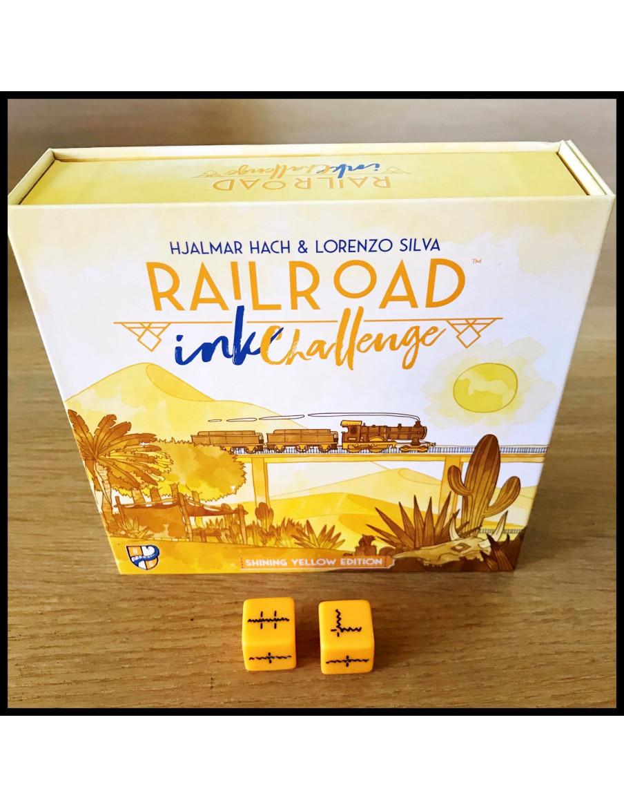 Railroad Ink. Edición Amarilla (Spanish)  - Tema: Es el año 1900 y varios amigos se reúnen a conmemorar el 28 aniversario de la 