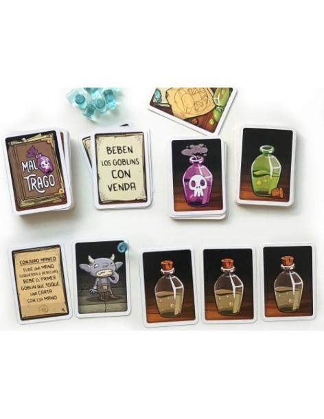 Mal Trago. Juego de Mesa  - Mal Trago es un juego de cartas muy divertido para jugar en familia o con amigos.  Un juego con poci 2