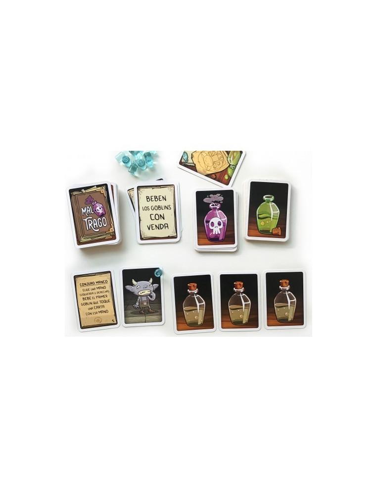 Mal Trago. Juego de Mesa  - Mal Trago es un juego de cartas muy divertido para jugar en familia o con amigos.  Un juego con poci
