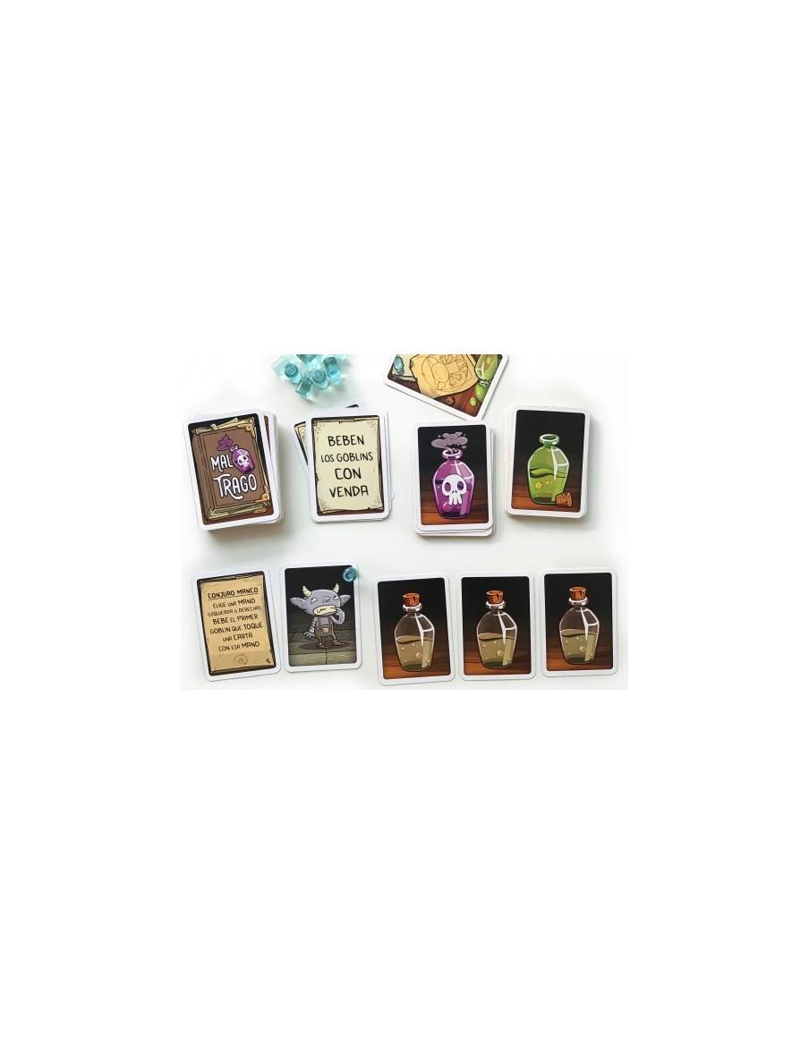 Mal Trago. Juego de Mesa  - Mal Trago es un juego de cartas muy divertido para jugar en familia o con amigos.  Un juego con poci