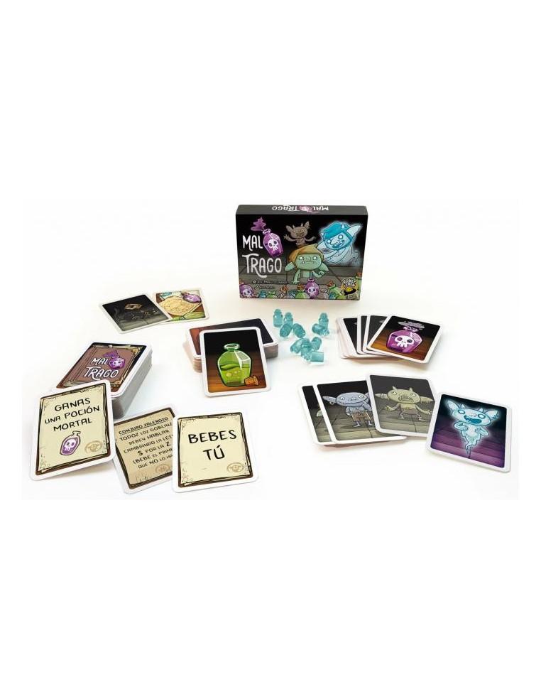 Mal Trago. Juego de Mesa  - Mal Trago es un juego de cartas muy divertido para jugar en familia o con amigos.  Un juego con poci