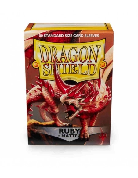 Dragon Shield Standard Size Sleeves (63x88mm) - Ruby Mate (100)