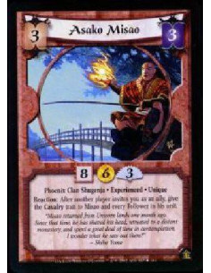 Asako Misao Exp FOIL - Phoenix Clan Shugenja * Experienced * Unique Reaction: After another player invites you as an ally, give