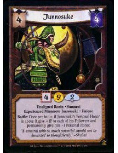 Junnosuke FOIL  - Unaligned Ronin * Samurai * Experienced Mirumoto Junnosuke * Unique Battle: Once per battle, if Junnosuke's Pe