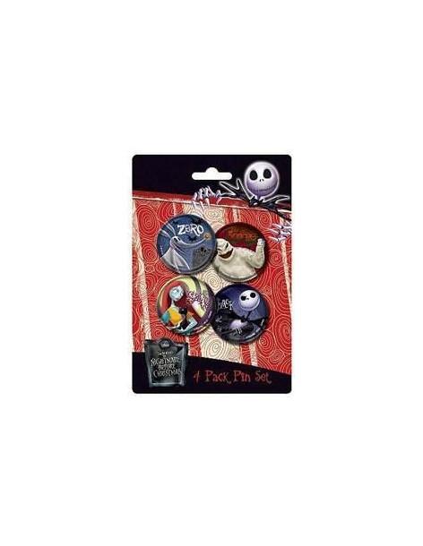 Pins 4 personajes Pesadilla Antes de Navidad  - 
