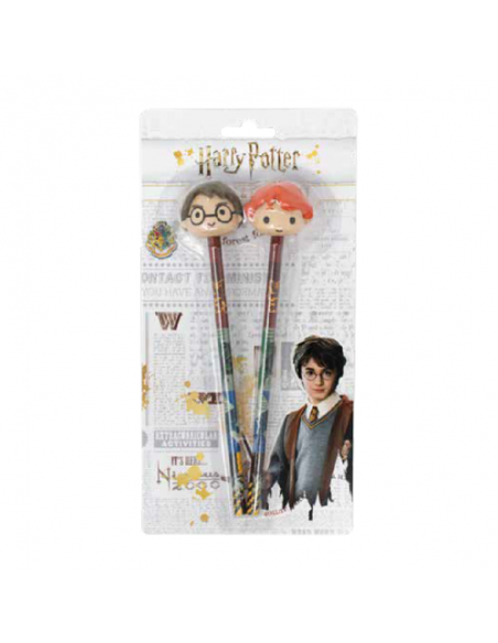 Set de lápices y goma Harry y Ron. Harry Potter