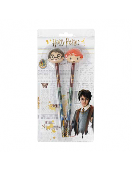 Set de lápices y goma Harry y Ron. Harry Potter  - 