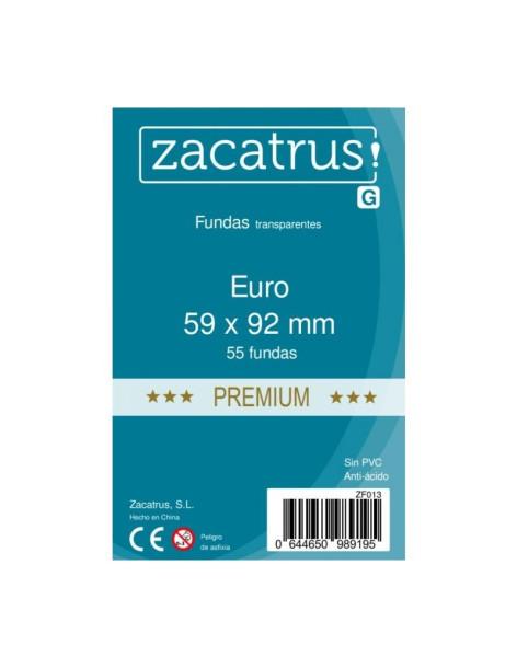 Fundas Zacatrus Euro Premium (59mm x 92mm) (55 uds)  - 55 fundas gruesas de tamaño 59x92 milímetros
