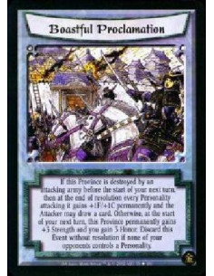 Boastful Proclamation  - If this Province is destroyed by an attacking army before the start of your next turn, then at the end