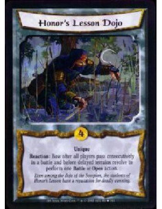 Honor's Lesson Dojo FOIL  - Unique Reaction: After all players pass consecutively in a battle but before Delayed Terrains (if an