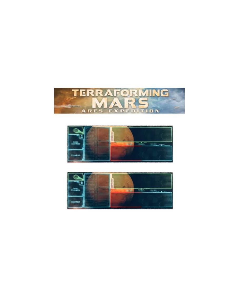 Expedición Ares + cartas promo exclusivas. Terraforming Mars  - 1 tablero central Más de 200 cartas de proyecto únicas 4 tablero