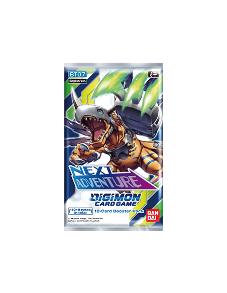 Next Adventure BT07: Sobre (12 cartas)  - Sobre de !2 carta234s de digimon "Next Adventure"