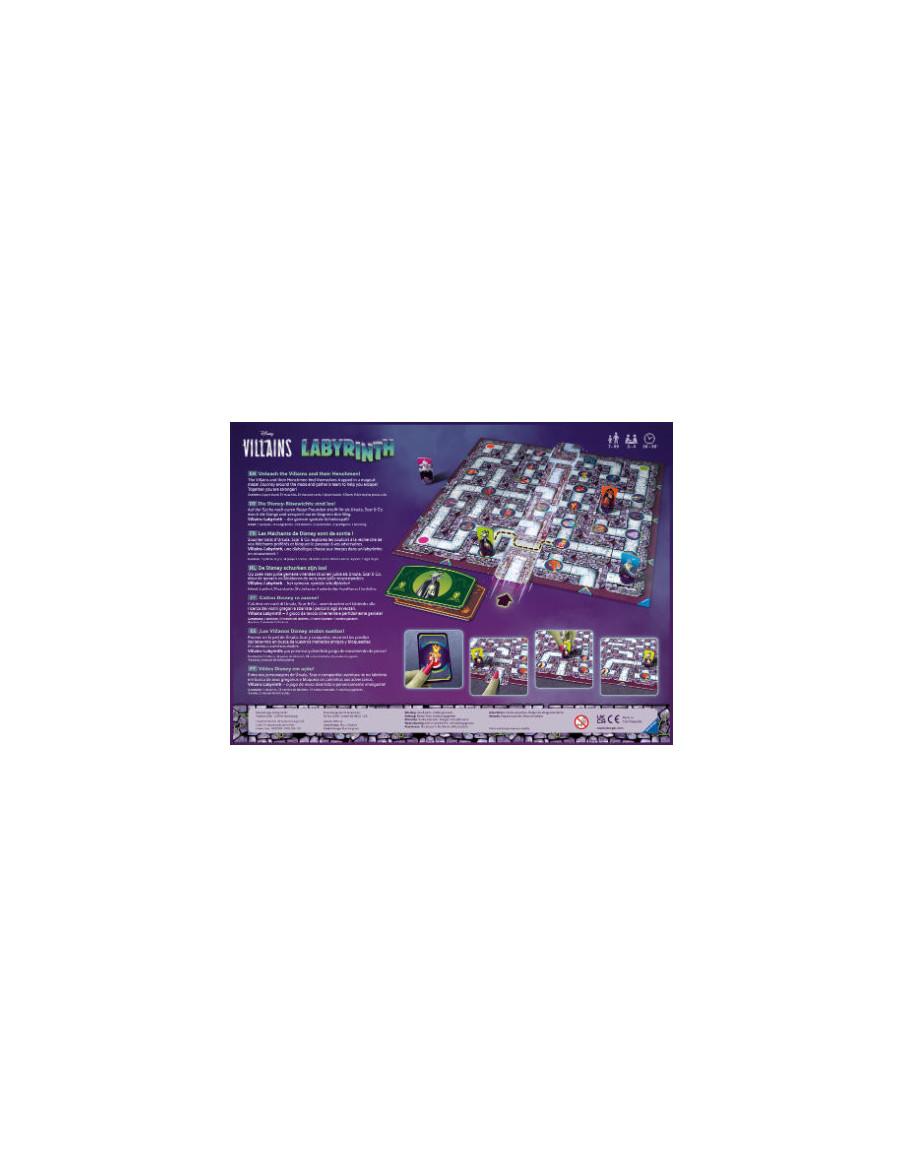 Labyrinth Disney Villains. Juego de mesa de laberinto.  - Labyrinth: Disney Villains es un juego de mesa para toda la familia en