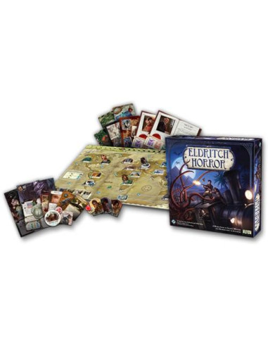 Eldritch Horror  - Eldritch Horror es un juego de aventuras cooperativo para 1–8 jugadores inspirado en el exitoso juego de tabl
