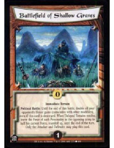 Battlefield of Shallow Graves  - Immediate Terrain Political Battle: Until the end of this battle, double all your opponent's Ho