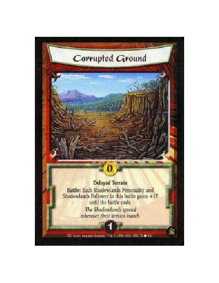 Corrupted Ground (Español)  - Immediate Terrain Battle: Each Shadowlands Personality and Shadowlands Follower in this battle gai