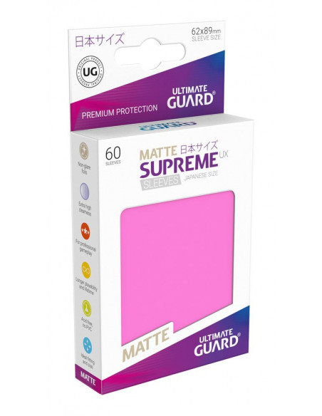 Ultimate Guard Supreme Pink Sleeves (62x89mm) (50)