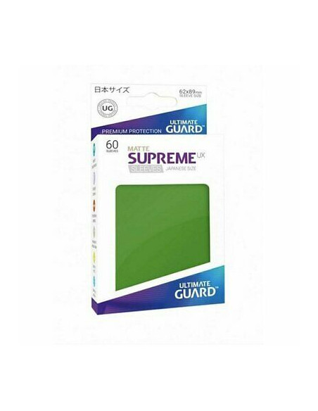 Fundas Ultimate Guard Supreme Verde (62x89mm Tamaño Japones) (60)