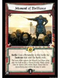 Moment of Brilliance  - Battle: Give a Personality in this battle the Tactician trait until the battle ends. 