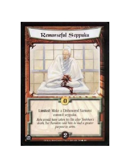 Remorseful Seppuku (Español)  - Limited: Make a Dishonored Samurai commit seppuku.