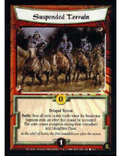 Suspended Terrain  - Delayed Terrain Battle: When the Resolution Segment for this battle ends, bow all units still in it. This b