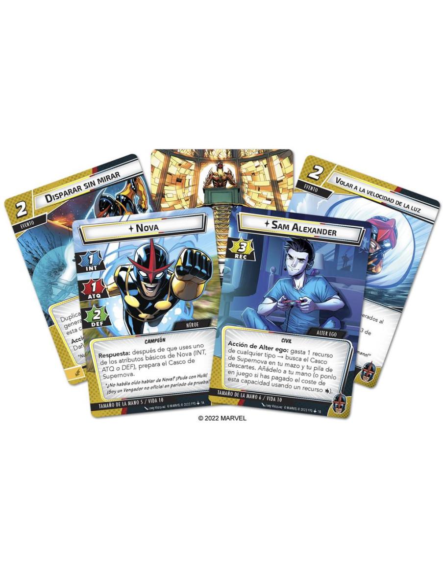 Marvel Champions. Pack de Heroe. Nova (Español)  - Este pack de Héroe de 60 cartas contiene un mazo pre-generado completo para N Marvel Champions. Pack de Heroe. Nova (Español)  - Este pack de Héroe de 60 cartas contiene un mazo pre-generado completo para N