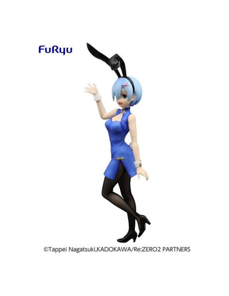 BiCute Bunnies Rem chinese Outfit Figure. Re:Zero  - Figura de conejita china de Rem  Anime Re:Zero 2