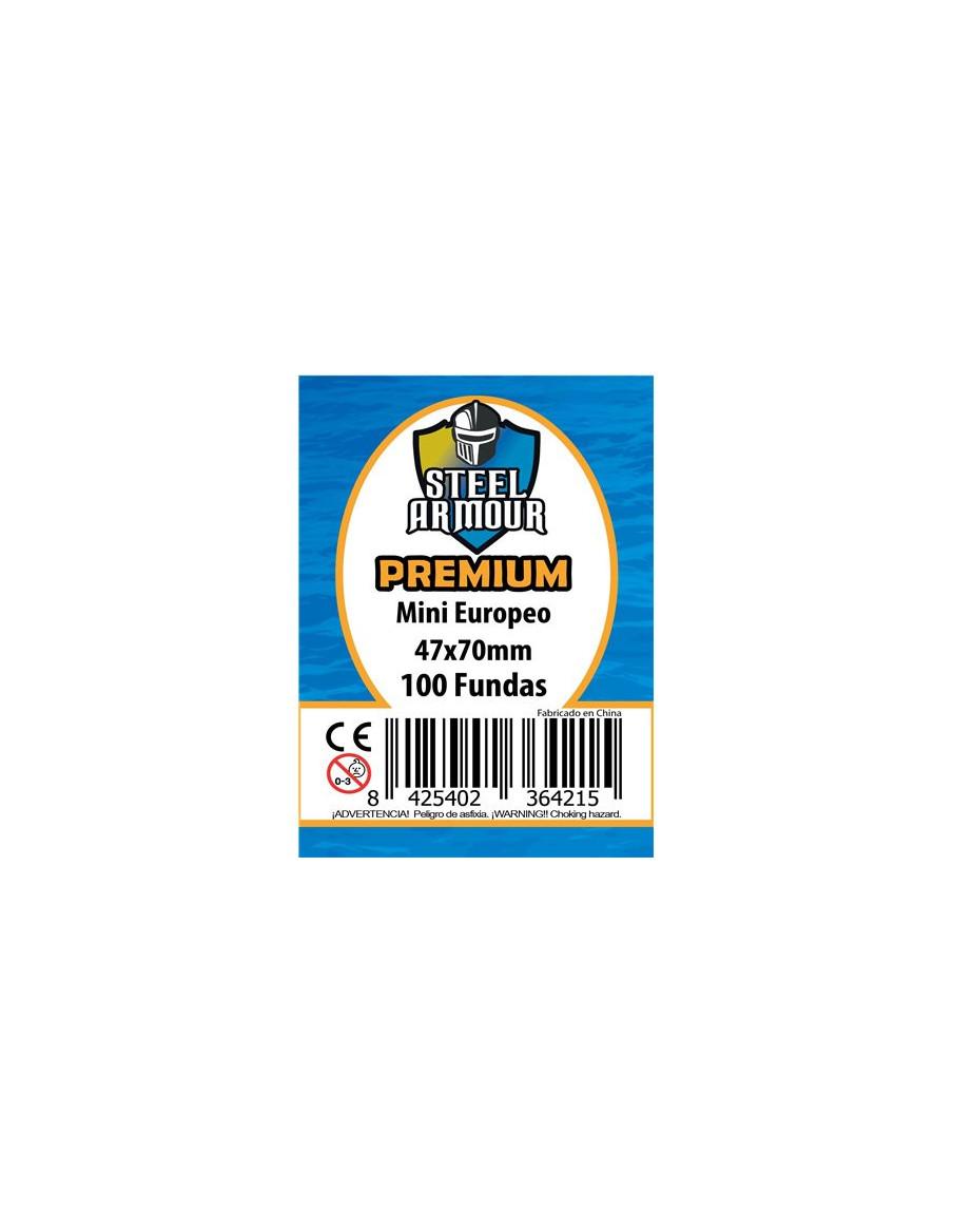 Steel Armour Mini Euro (45x68) Premium Sleeves (100)  - Inner side 45x68 Outer side 47x70