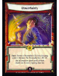 Uncertainty (Spanish)  - Open: Target a Personality. That Personality's Chi cannot drop under 1 this turn. Give the Personality