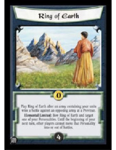 Ring of Earth  - Play Ring of Earth after an army containing your units wins a battle against an opposing army at a Province. El