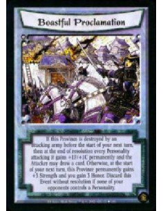 Boastful Proclamation  - If this Province is destroyed by an attacking army before the start of your next turn, then at the end