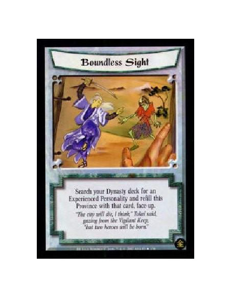 Boundless Sight (Español)  - Search your Dynasty deck for an Experienced Personality and refill this Province with that card, fa