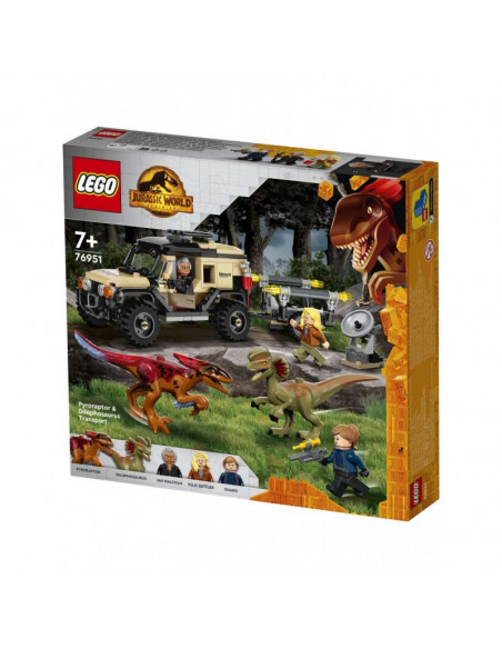 Lego Jurassic World. Transporte del Pyrorraptor y el Dilofosaurio