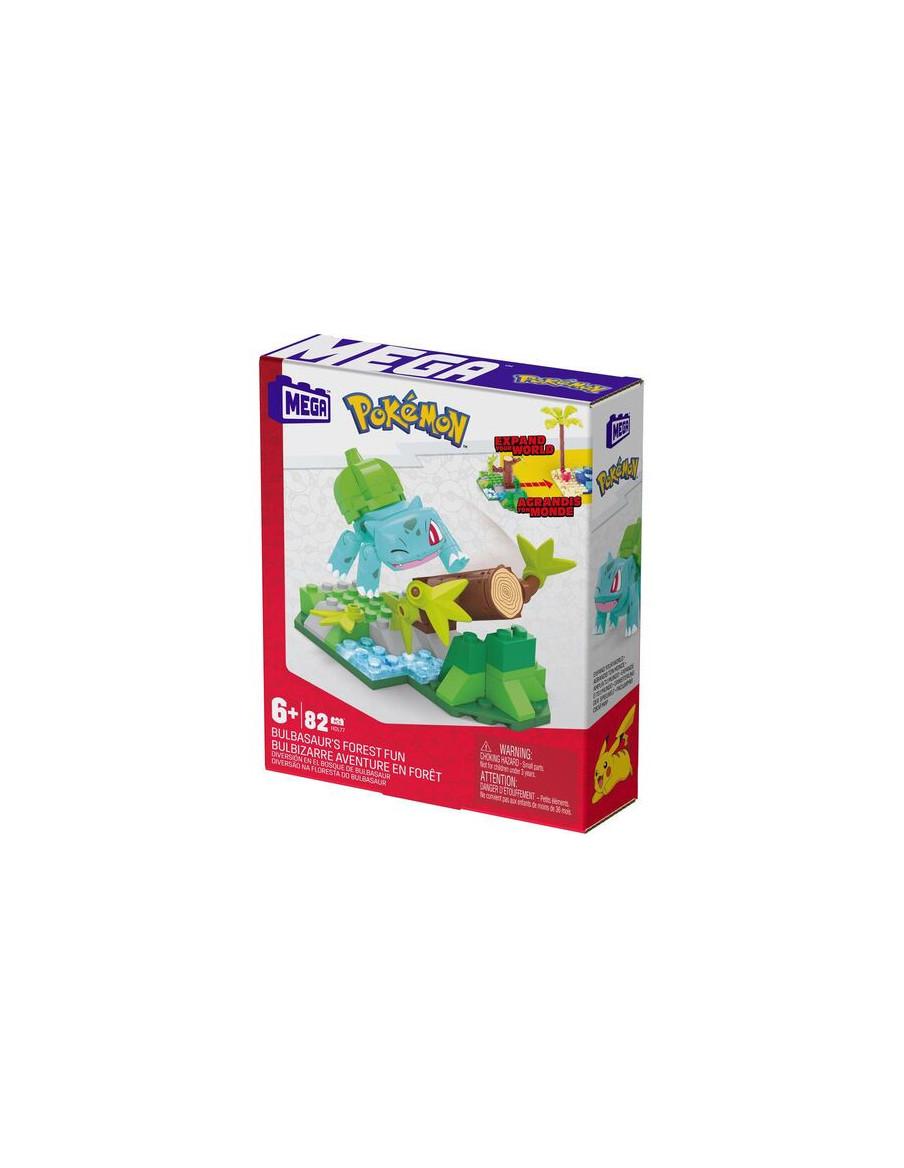 Bulbasur's Forest Fun. Pokémon. MEGA Construx  -  82 piezas. Edad recomendada: +6años.