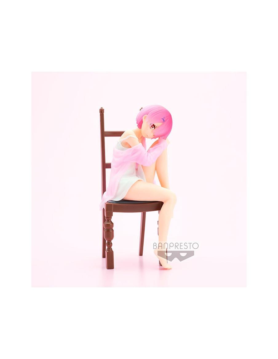 Figura Ram Re:Zero - Starting Life In Another World - Relax Time 18cm De Banpresto  - 