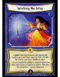 Walking the Way (Español)  - Limited: Bow this Shugenja and destroy this Spell to search your Fate deck for any one card and put