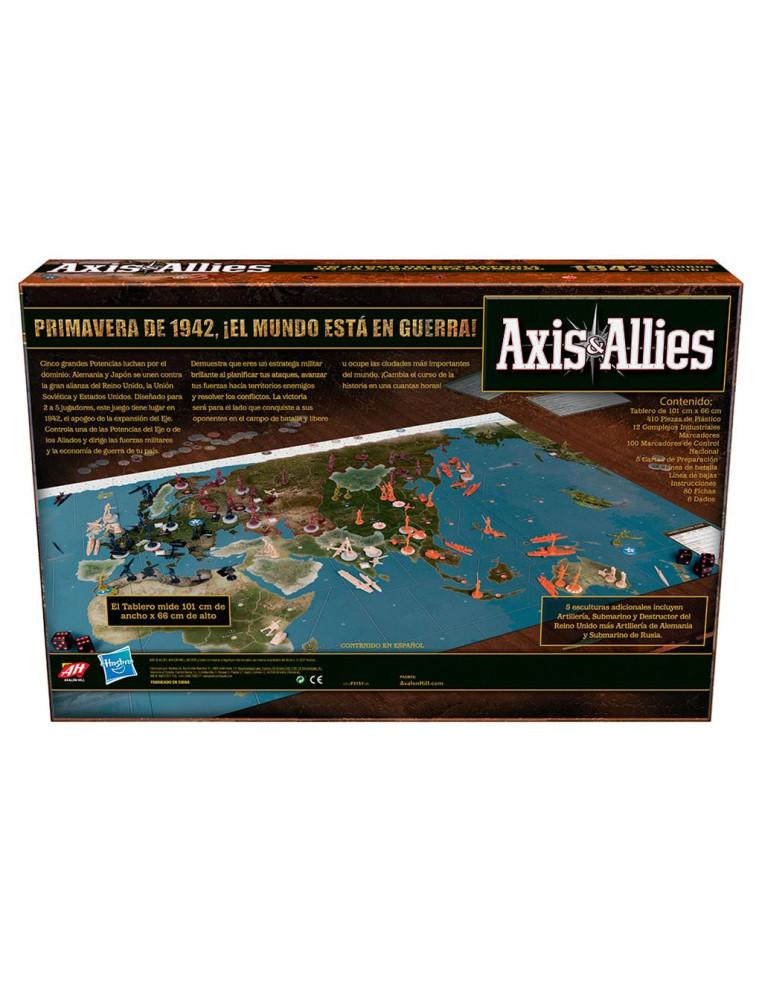 Axis and Allies 1942 2ª Edición  - CONTENIDO Tablero de 101 cm x 66 cm, 410 Piezas de Plástico, 12 Complejos Industriales, Marca