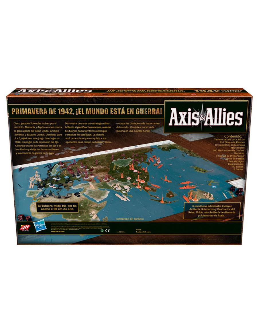 Axis and Allies 1942 2ª Edición  - CONTENIDO Tablero de 101 cm x 66 cm, 410 Piezas de Plástico, 12 Complejos Industriales, Marca