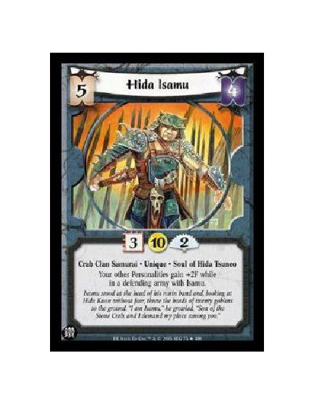 Hida Isamu FOIL (Español)  - Crab Clan Samurai * Unique * Soul of Hida Tsuneo Your other Personalities gain +2F while in a defen