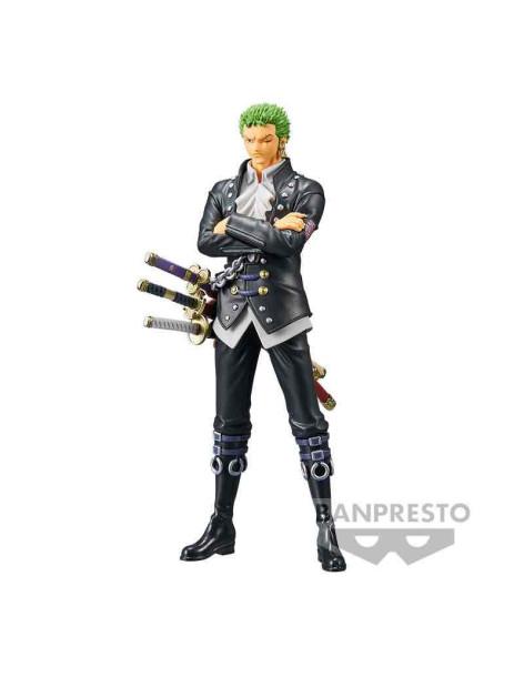 Figura Roronoa Zoro. One Piece Film Red. The Grandline Men  - Figura de pvc del personaje Zoro de One Piece de aproximadamente 1