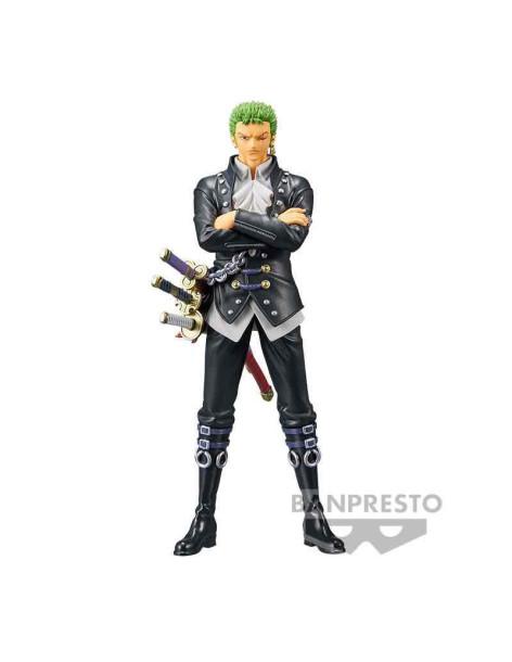 Figura Roronoa Zoro. One Piece Film Red. The Grandline Men  - Figura de pvc del personaje Zoro de One Piece de aproximadamente 1 2