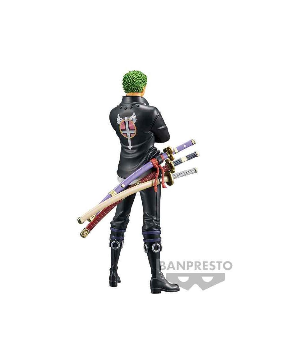 Figura Roronoa Zoro. One Piece Film Red. The Grandline Men  - Figura de pvc del personaje Zoro de One Piece de aproximadamente 1