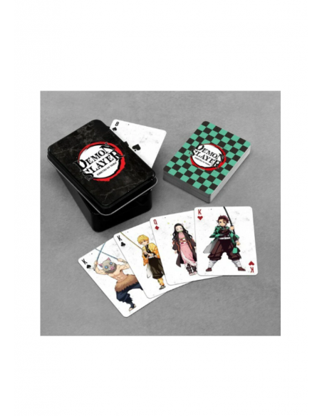 French Card Deck Demon Slayer  - Demon Slayer Kimetsu No Yaiba: Playing Cards With Tin