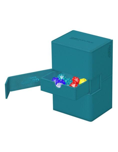 Twin Flip'n'Tray Deck Case 160+ Tamaño Estándar XenoSkin Azul Gasolina Monocolor. Ultimate Guard  - 