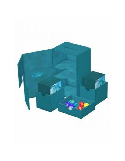 Twin Flip'n'Tray Deck Case 160+ Standard Size XenoSkin Blue Gasoline Monocolor. Ultimate Guard  -  2